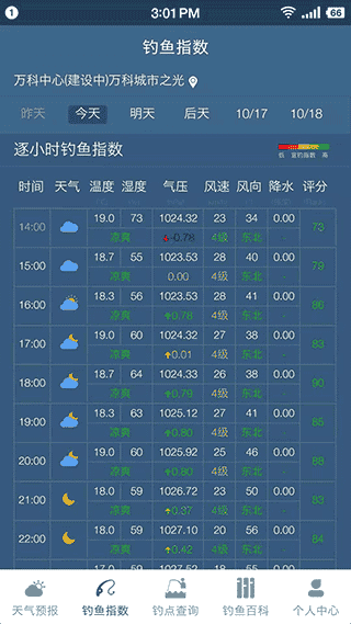 钓鱼天气预报app