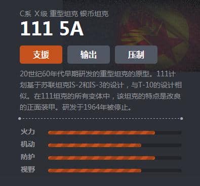 《坦克世界》C系重坦111 5A介绍